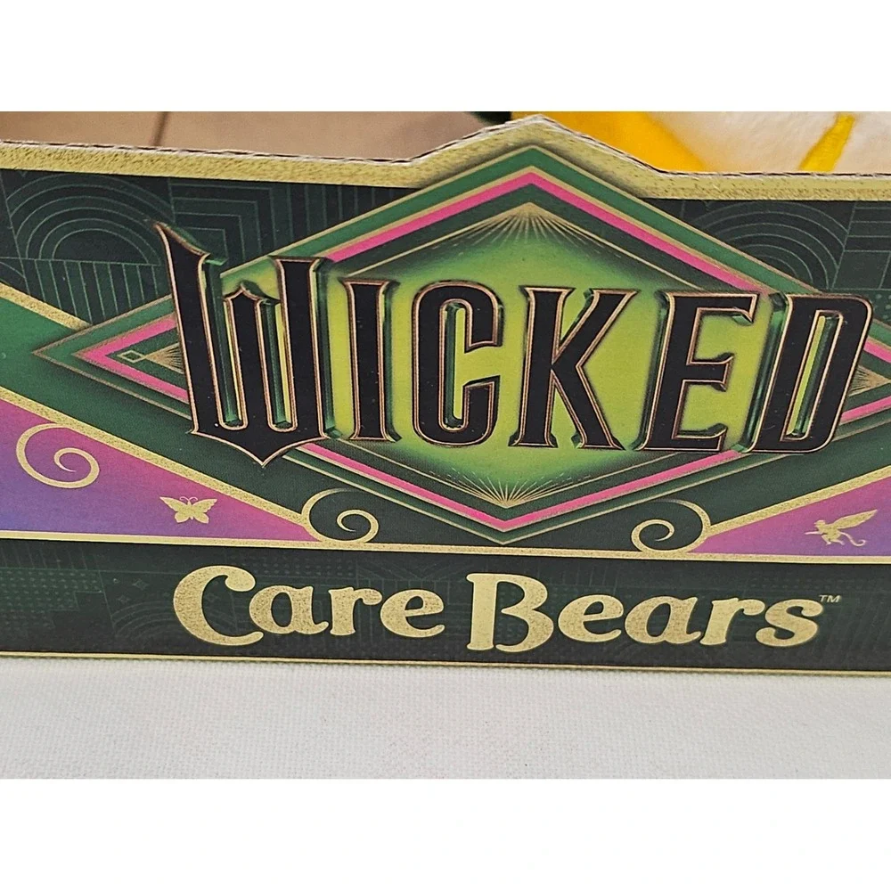 Wicked x Care Bears Funshine‎ Bear as Boq Plush Yellow Green Jacket 2025 New